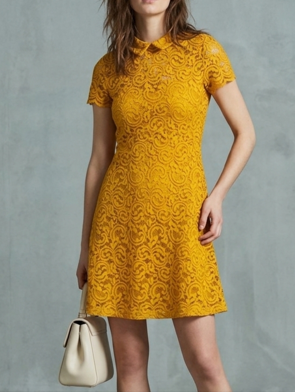 ZARA Gold Lace Dress